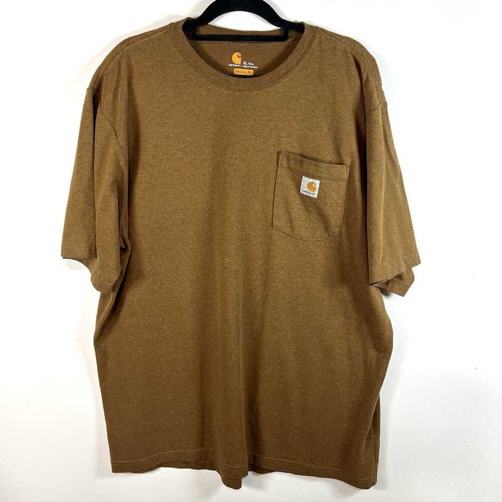 Carhartt T Shirt Men's XL Tall Short Sleeve Crew Neck Original Fit Cotton Blend